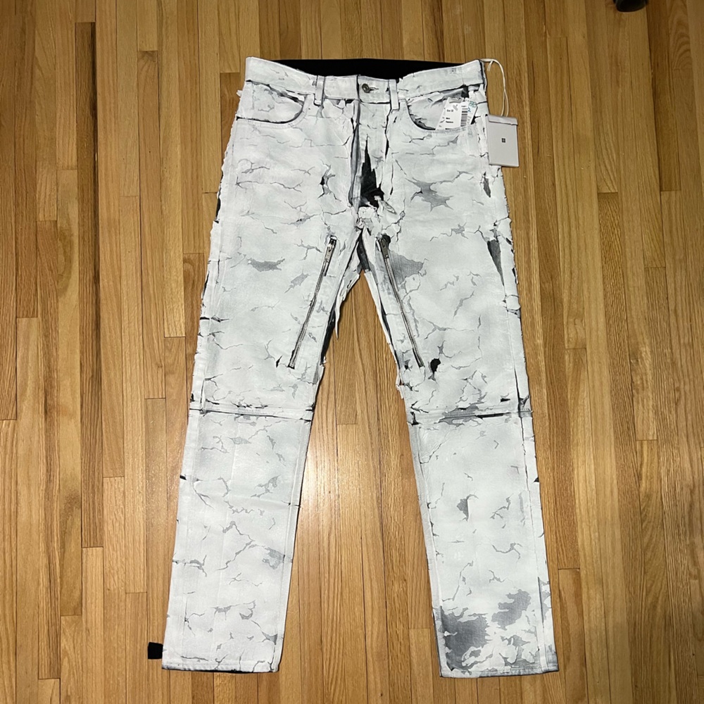Givenchy AW20 Crumble Crackle paint print jeans